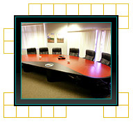 Customized conference room table for an executive boardroom