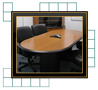 Race shape conference table